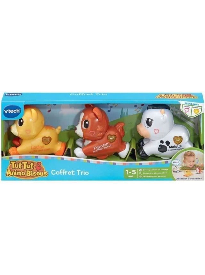 Vtech - tut tut animo bisous - coffret trio (chien + chat + vache) - multicolore Multicolore - Kiabi