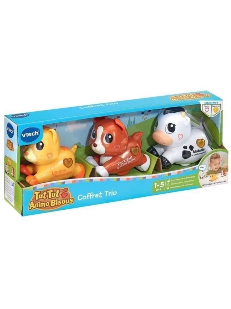 Vtech - tut tut animo bisous - coffret trio (chien + chat + vache) - multicolore Multicolore - Kiabi