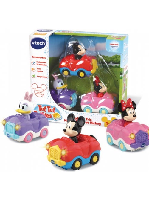 VTECH - Tut Tut Bolides - Coffret Trio Minnie/Mickey (Cabrio Minnie + Daisy + Mickey) - Kiabi