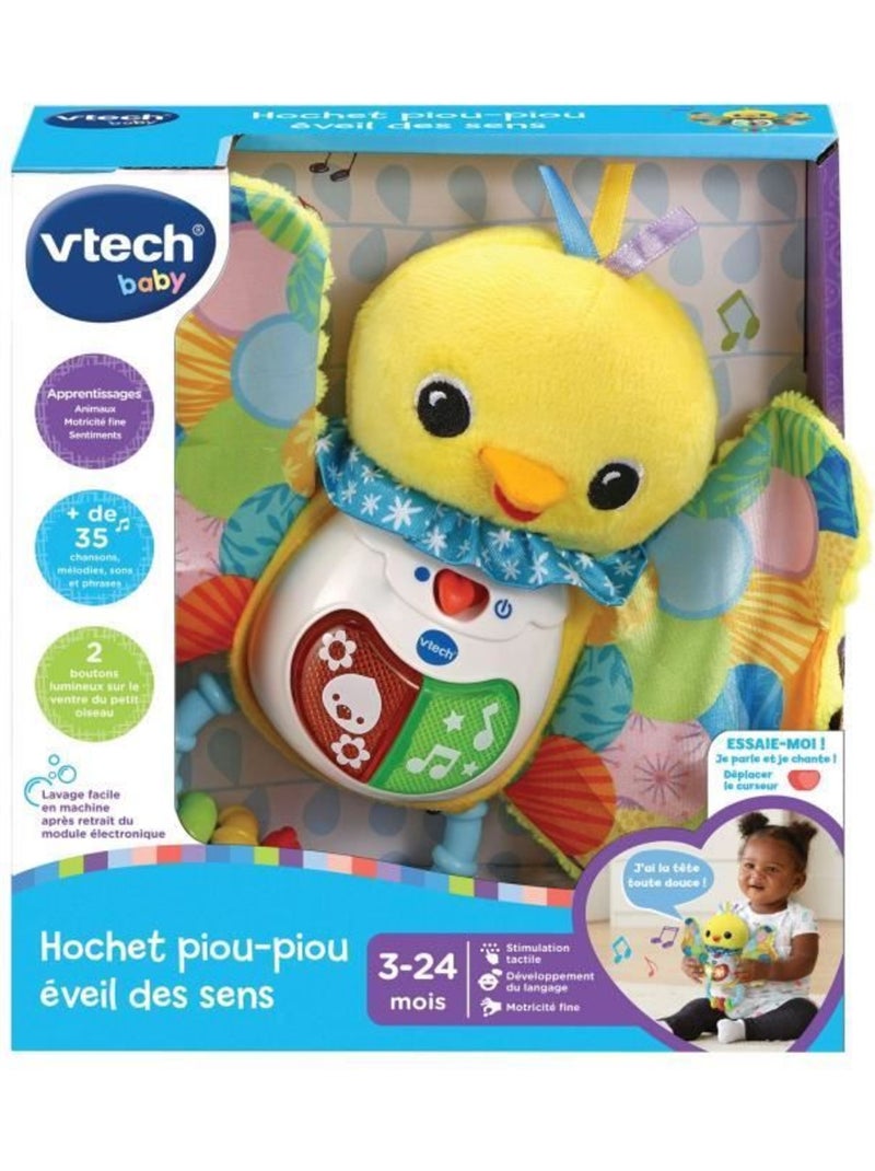 Vtech baby - hochet piou-piou éveil des sens Jaune - Kiabi