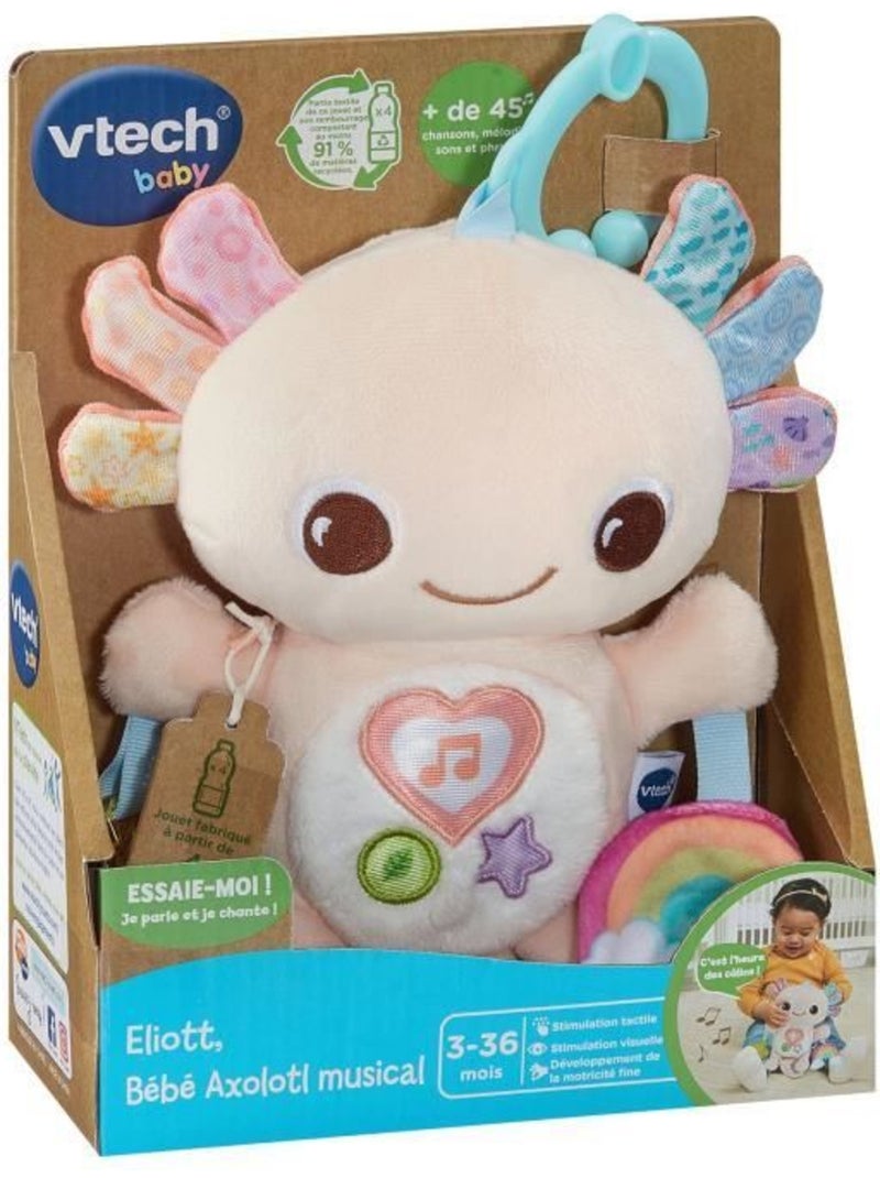 VTECH ELIOTT, BEBE AXOLOTL MUSICAL (BOUTEILLES PLASTIQUE RECYCLÉES) Rose - Kiabi