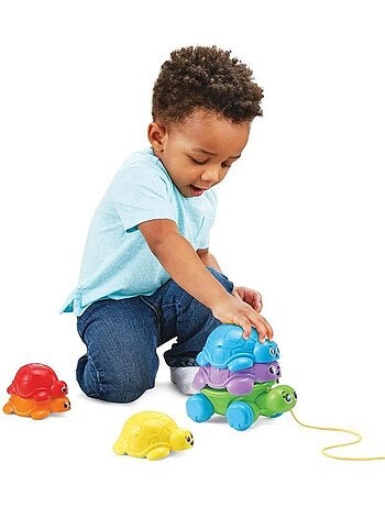 VTECH-FAMILLE EMPILO TORTUE (PLASTIQUE REUTILISE)