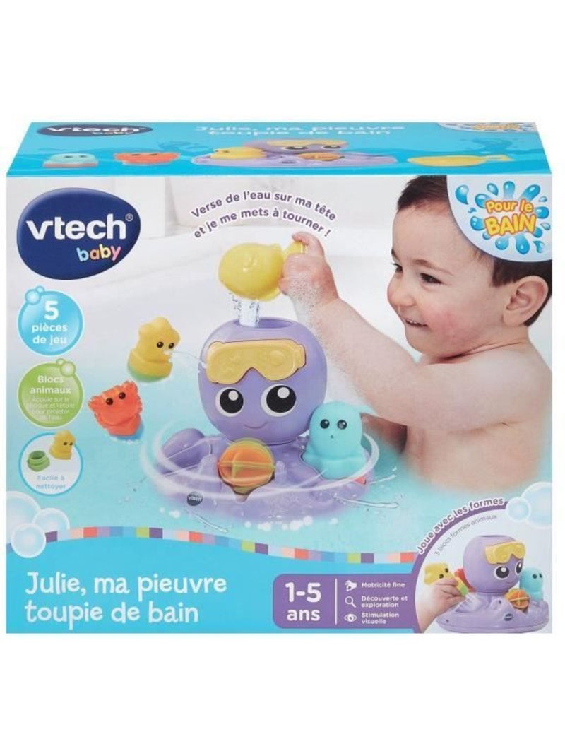 Vtech julie, ma pieuvre toupie de bain Violet - Kiabi