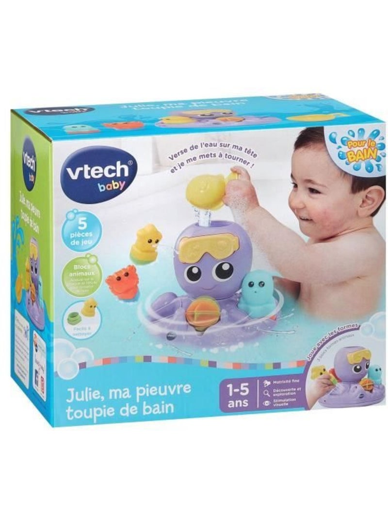Vtech julie, ma pieuvre toupie de bain Violet - Kiabi