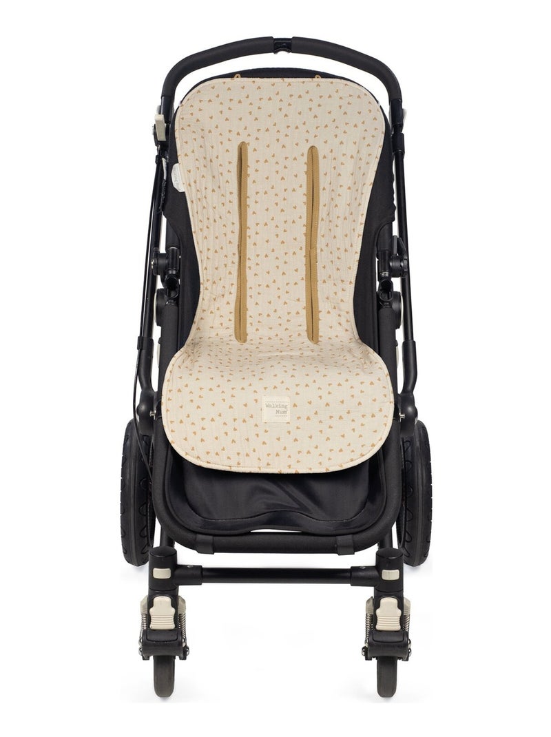 Walking Mum - Assise pour poussette Coeurs Beige - Kiabi