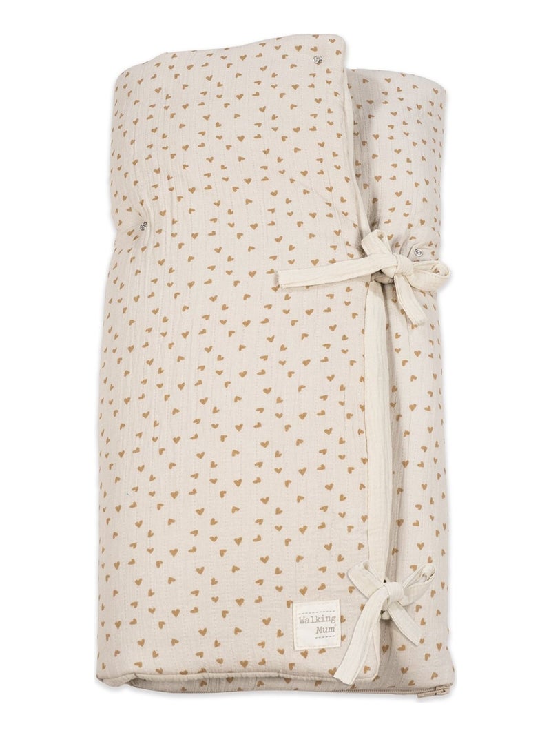 Walking Mum - Nid d'ange et couverture Coeurs Poppy Cannelle Beige - Kiabi