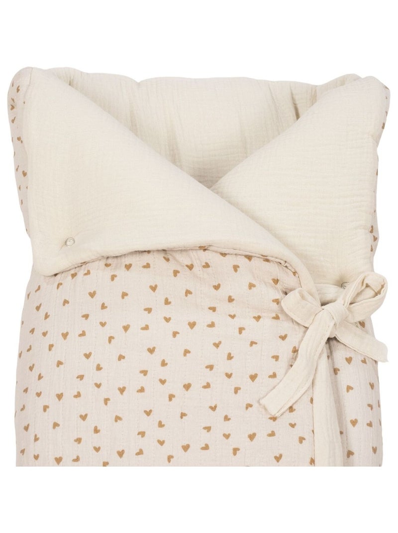 Walking Mum - Nid d'ange et couverture Coeurs Poppy Cannelle Beige - Kiabi