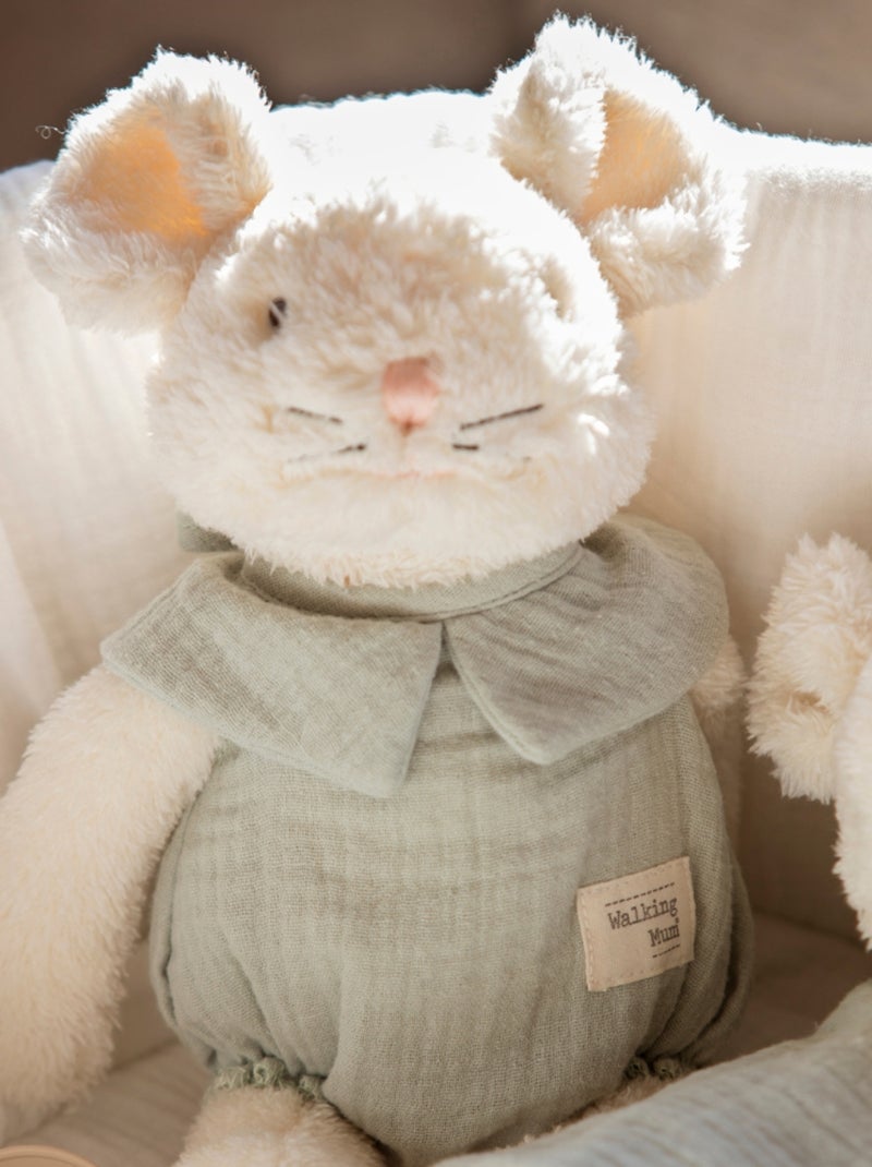 Walking Mum - Peluche souris Poppy Vert d'eau - Kiabi