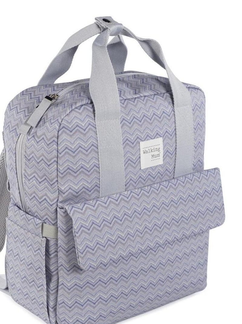 Walking Mum - Sac à dos à langer Zigzag Violet - Kiabi
