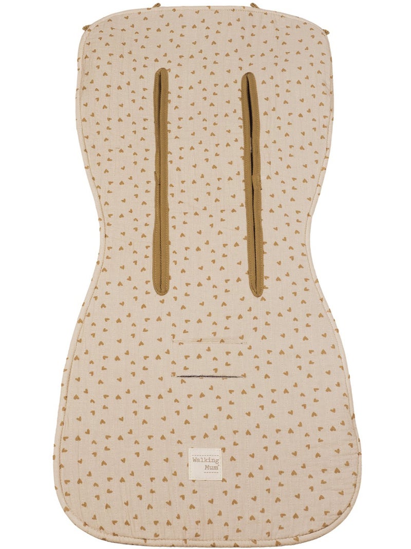 Walking Mum | Assise de poussette universelle Cœurs Poppy Marron clair - Kiabi