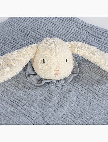 Walking Mum | Doudou plat lapin en gaze de coton