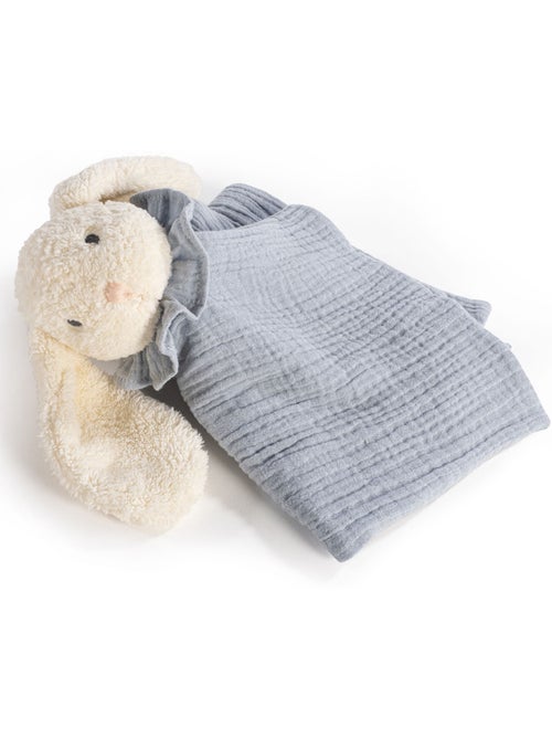 Walking Mum | Doudou plat lapin en gaze de coton - Kiabi