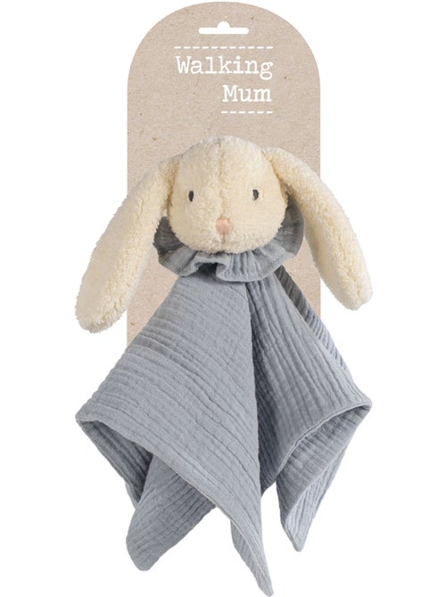 Walking Mum | Doudou plat lapin en gaze de coton - Kiabi