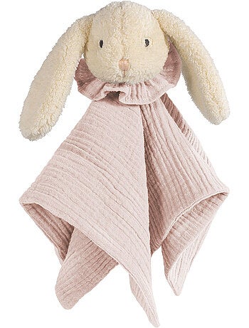 Walking Mum | Doudou plat lapin en gaze de coton
