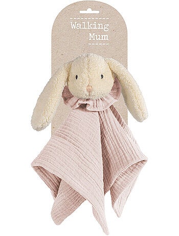 Walking Mum | Doudou plat lapin en gaze de coton