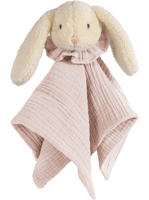 Walking Mum | Doudou plat lapin en gaze de coton - Kiabi