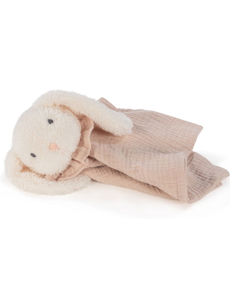 Walking Mum | Doudou plat lapin en gaze de coton Rose - Kiabi