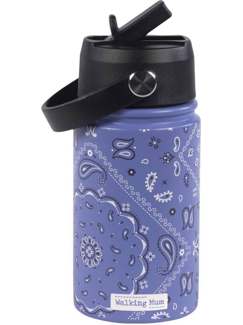 Walking Mum | Gourde isotherme avec paille anti-fuite Summer Bleu - Kiabi