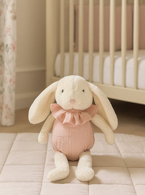 Walking Mum | Peluche lapin velours et coton - Kiabi