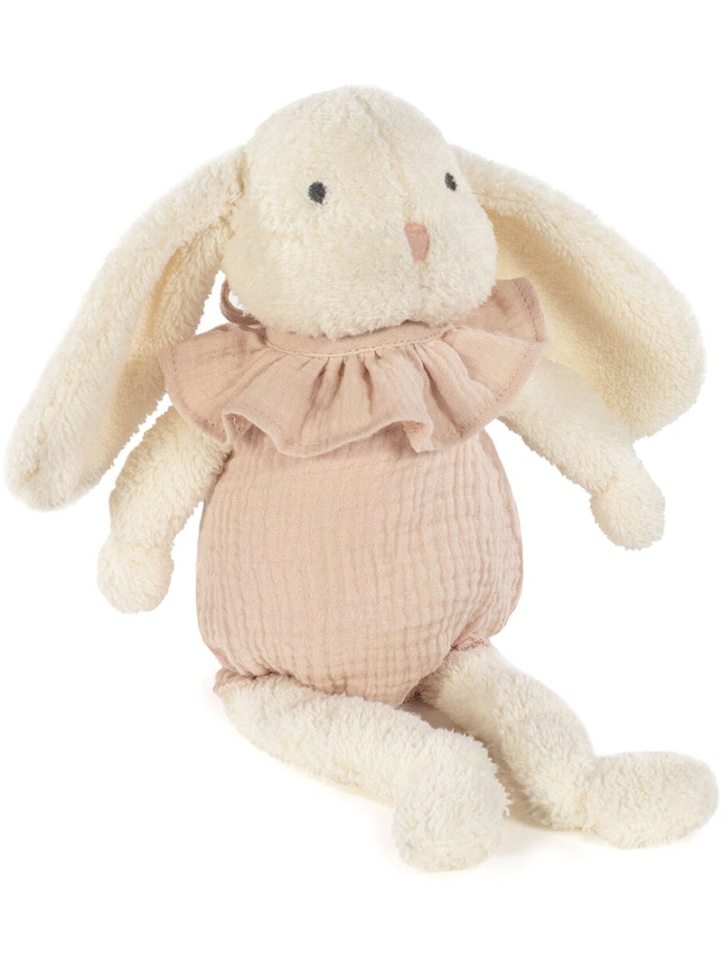 Walking Mum | Peluche lapin velours et coton Orange clair - Kiabi