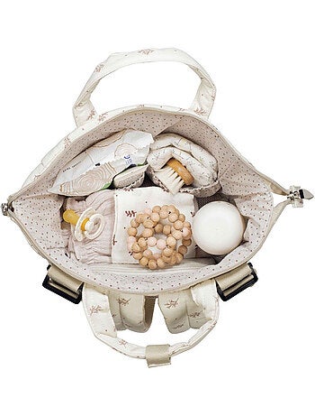 Walking Mum | Sac à dos langer en coton imperméable Mimosa