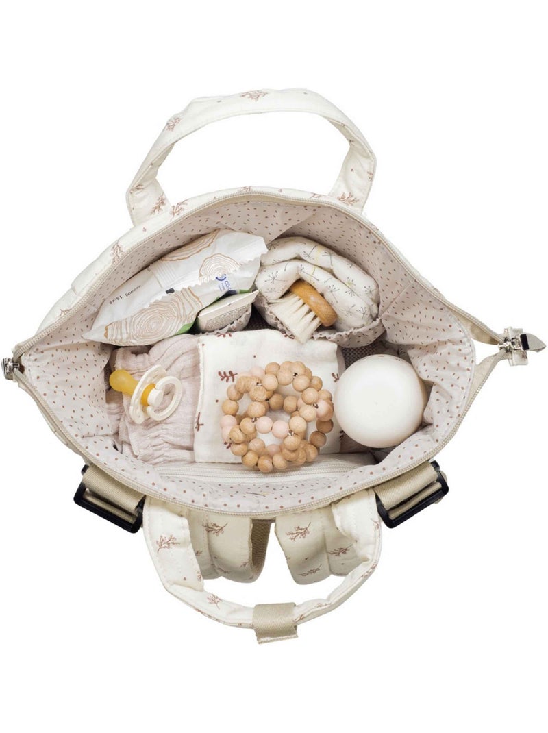 Walking Mum | Sac à dos langer en coton imperméable Mimosa Rose - Kiabi