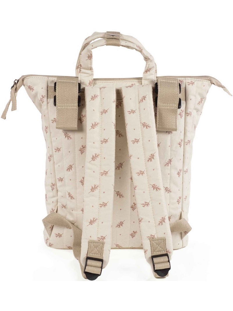 Walking Mum | Sac à dos langer en coton imperméable Mimosa Rose - Kiabi