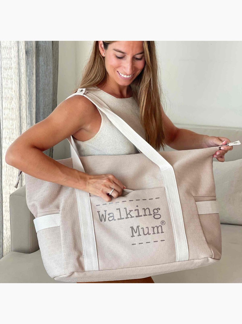Walking Mum | Sac à langer XL Eco Mum Beige clair - Kiabi