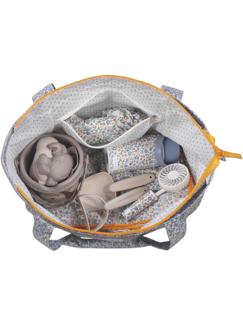 Walking Mum | Sac de plage famille anti-sable grand format Summer Blanc Bleu Gris - Kiabi