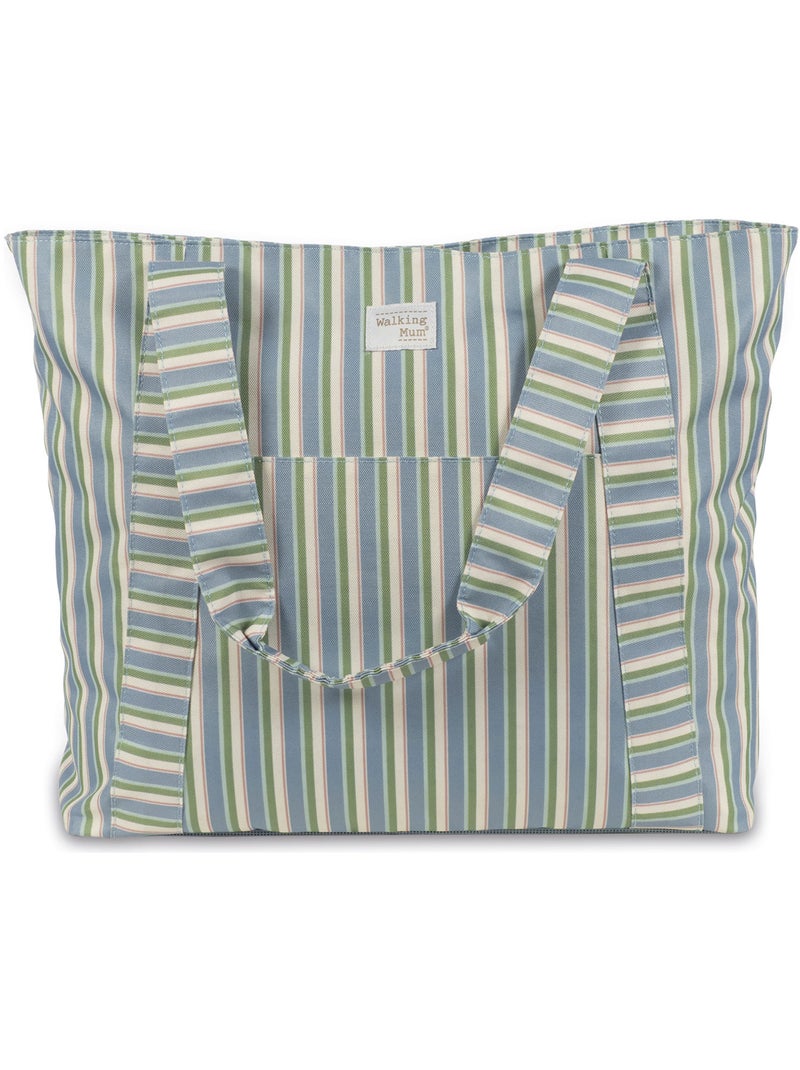 Walking mum | sac de plage famille anti-sable grand format summer Blanc Vert Gris - Kiabi
