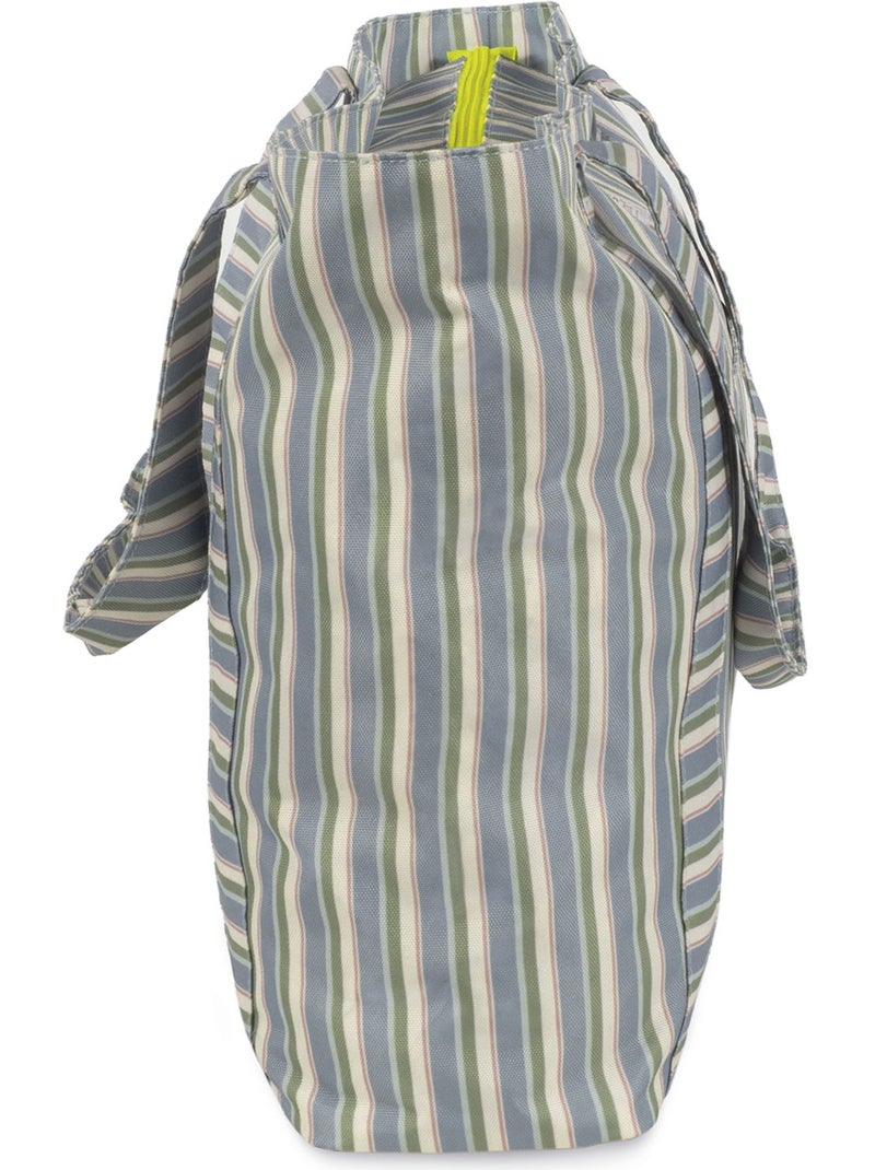 Walking mum | sac de plage famille anti-sable grand format summer Blanc Vert Gris - Kiabi