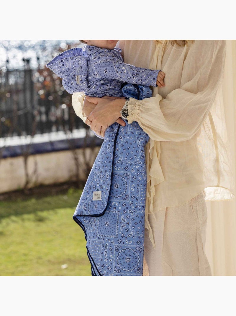 Walking Mum | Serviette de plage microfibre UPF 50+ Summer Bleu - Kiabi