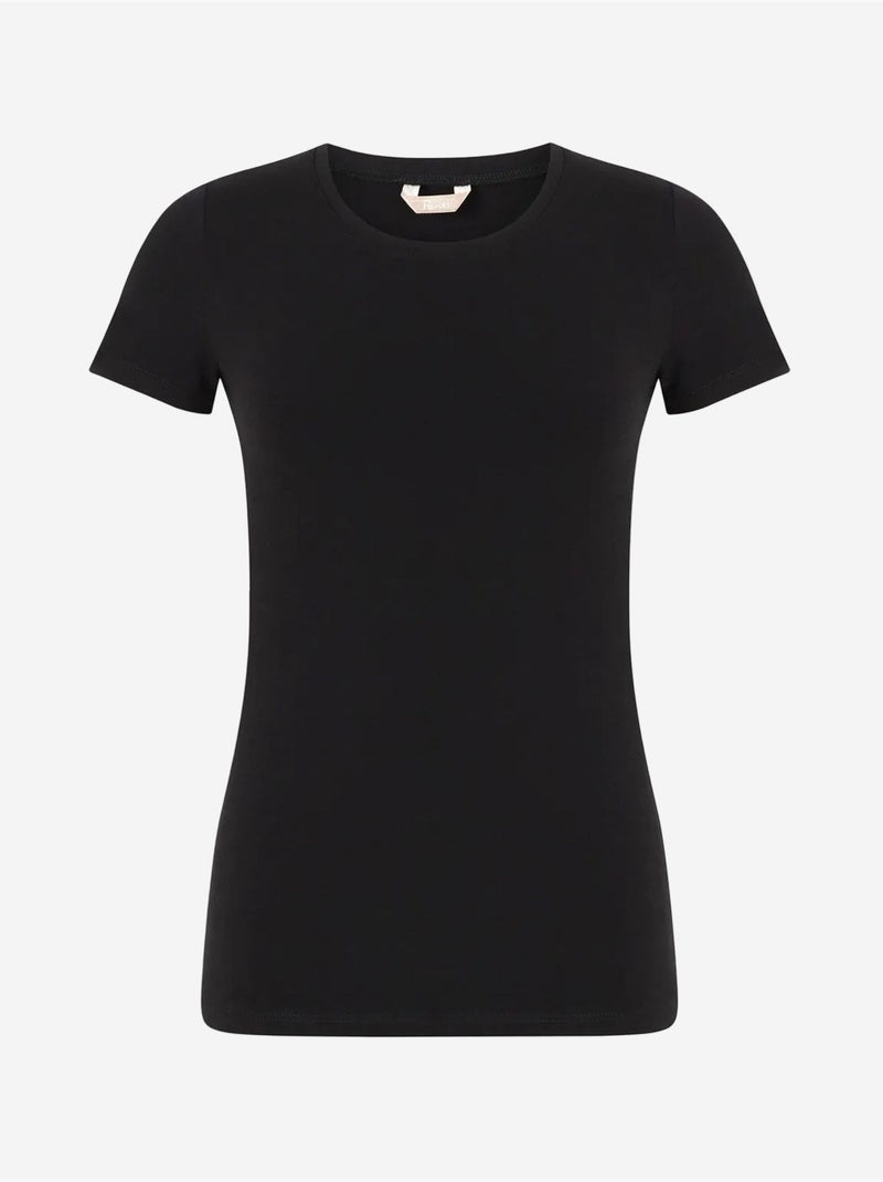 Warm touch t-shirt à manches courtes penti Noir - Kiabi
