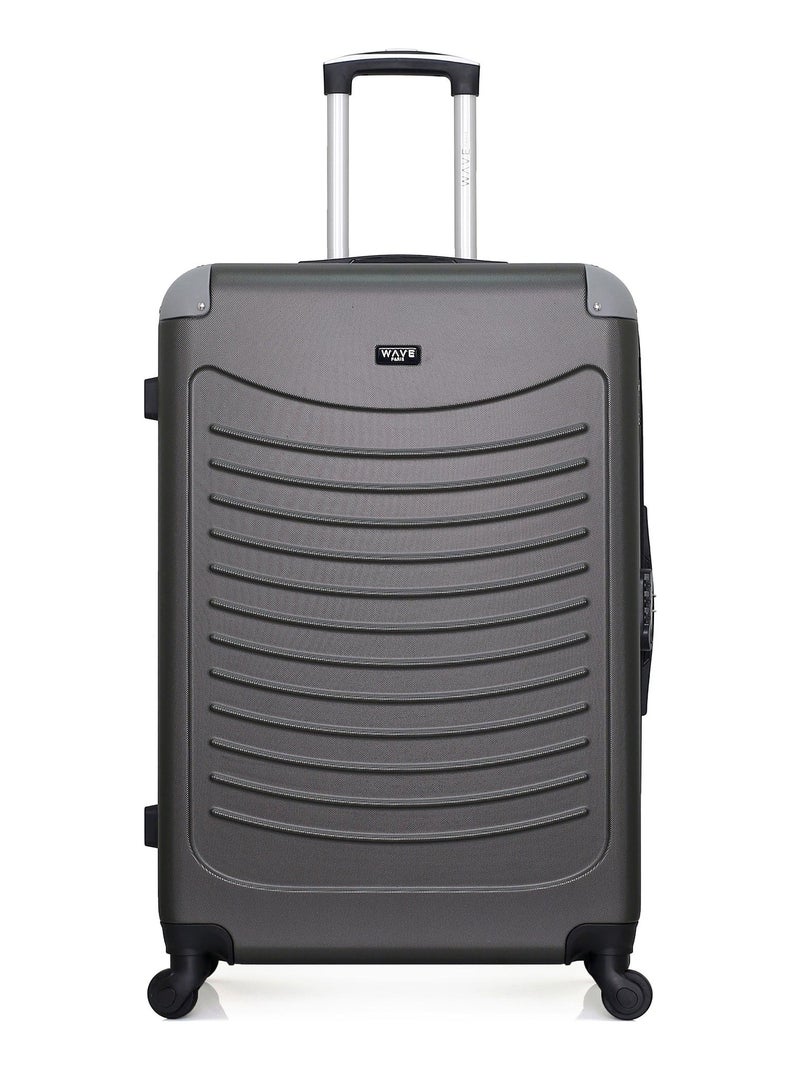 WAVE PARIS - Lot de 2 - Valise grand format et valise weekend CONGO Gris foncé - Kiabi