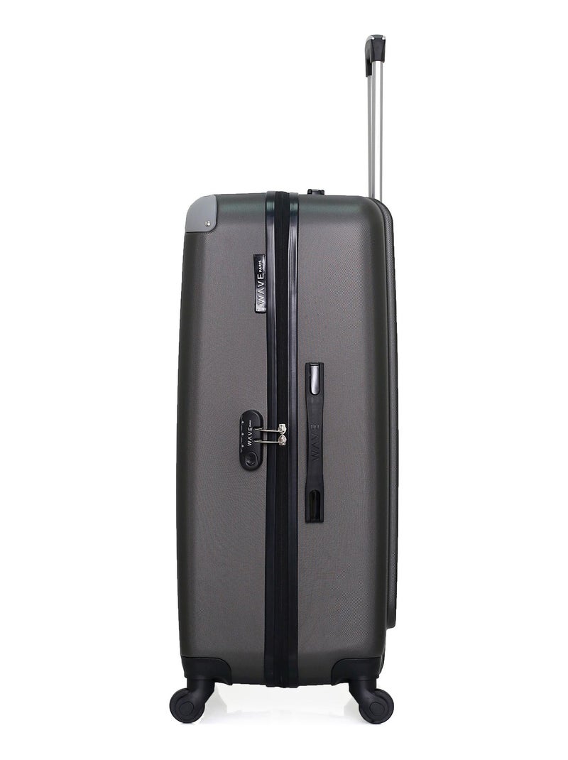 WAVE PARIS - Lot de 2 - Valise grand format et valise weekend CONGO Gris foncé - Kiabi