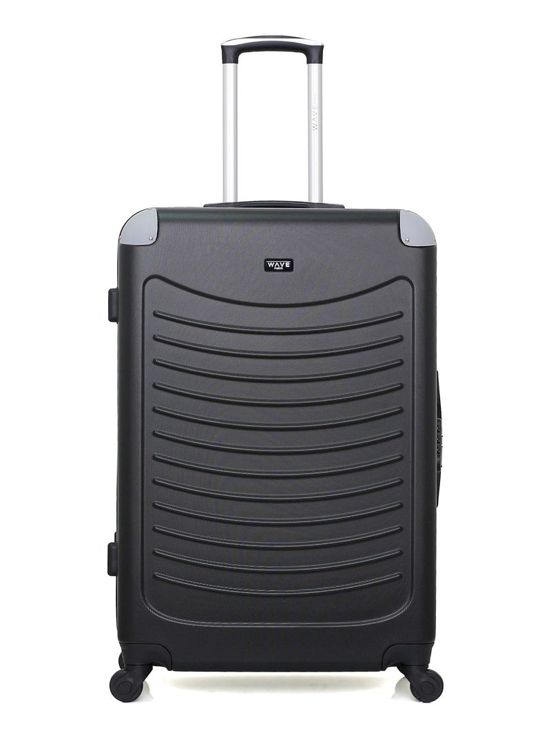 WAVE PARIS - Lot de 2 - Valise grand format et valise weekend CONGO Noir - Kiabi