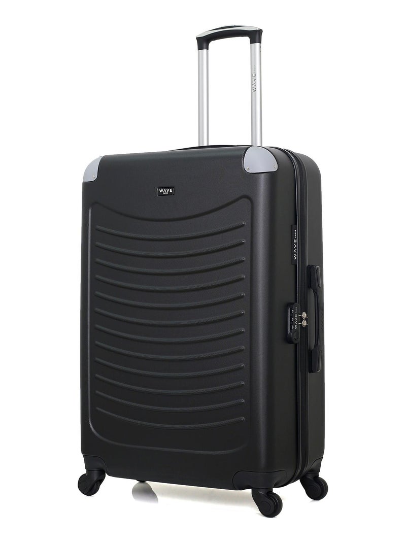WAVE PARIS - Lot de 2 - Valise grand format et valise weekend CONGO Noir - Kiabi