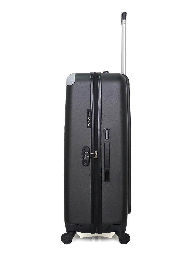 WAVE PARIS - Lot de 2 - Valise grand format et valise weekend CONGO Noir - Kiabi