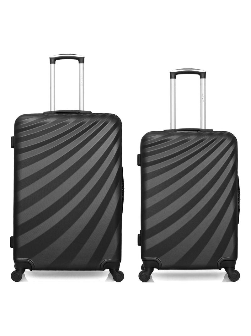 WAVE PARIS - Lot de 2 - Valise grand format et valise weekend DANUBE Noir - Kiabi