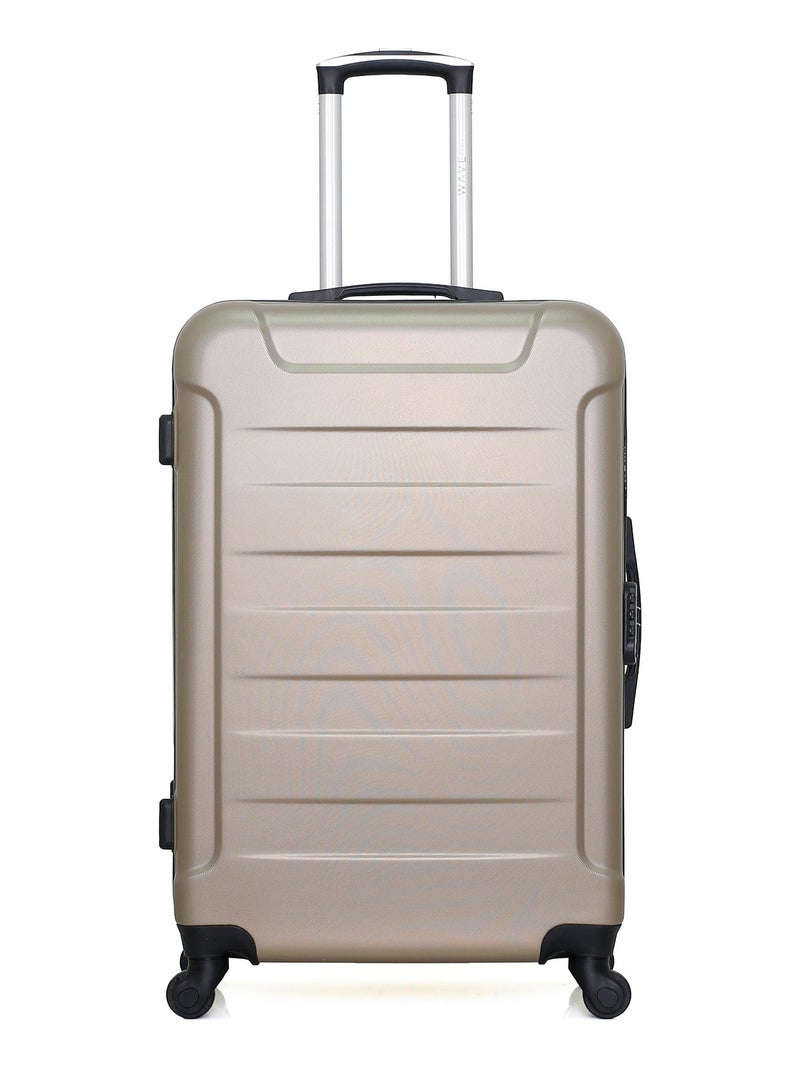 WAVE PARIS - Lot de 2 - Valise grand format et valise weekend ELBE Beige - Kiabi