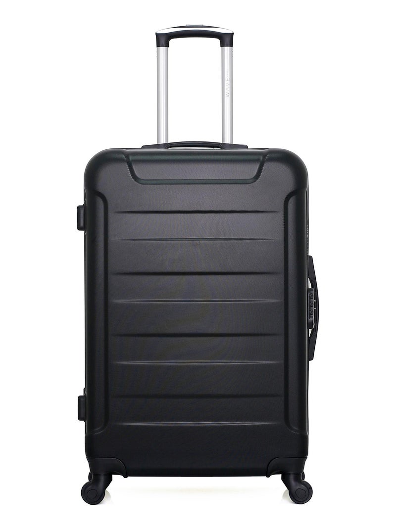 WAVE PARIS - Lot de 2 - Valise grand format et valise weekend ELBE Noir - Kiabi