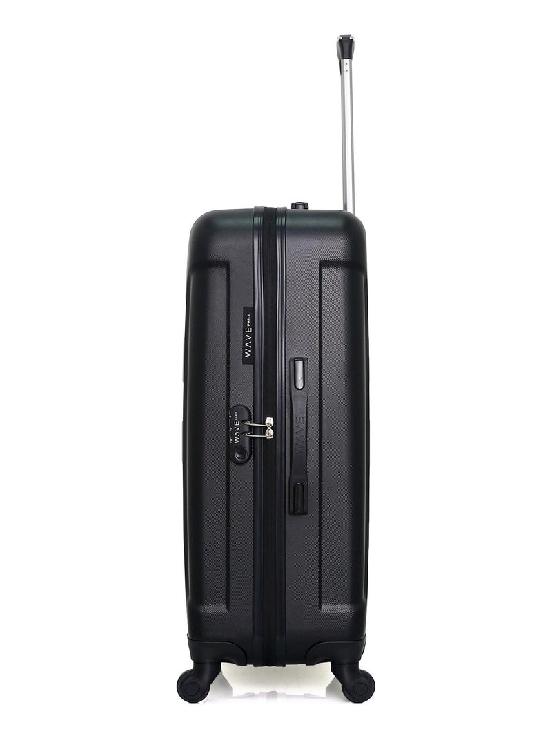 WAVE PARIS - Lot de 2 - Valise grand format et valise weekend ELBE Noir - Kiabi