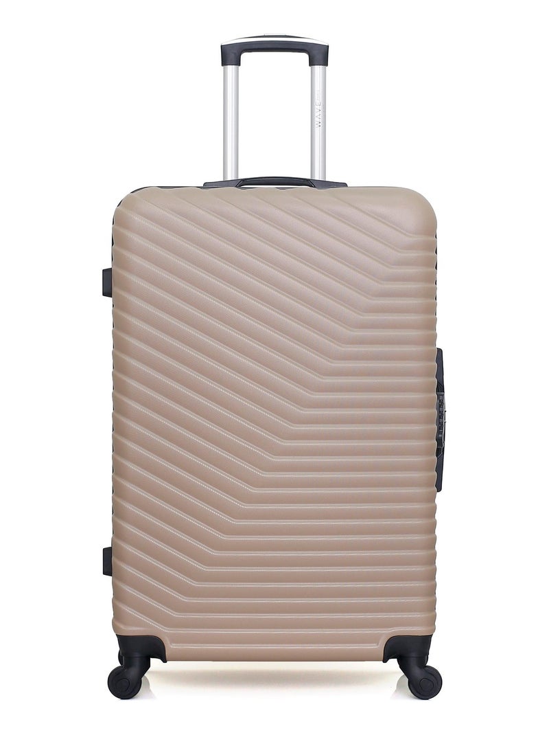 WAVE PARIS - Lot de 2 - Valise grand format et valise weekend LENA Beige - Kiabi