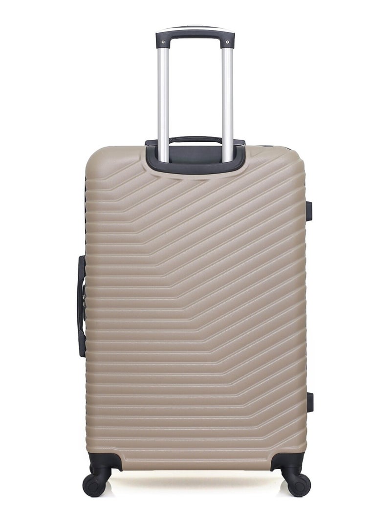 WAVE PARIS - Lot de 2 - Valise grand format et valise weekend LENA Beige - Kiabi