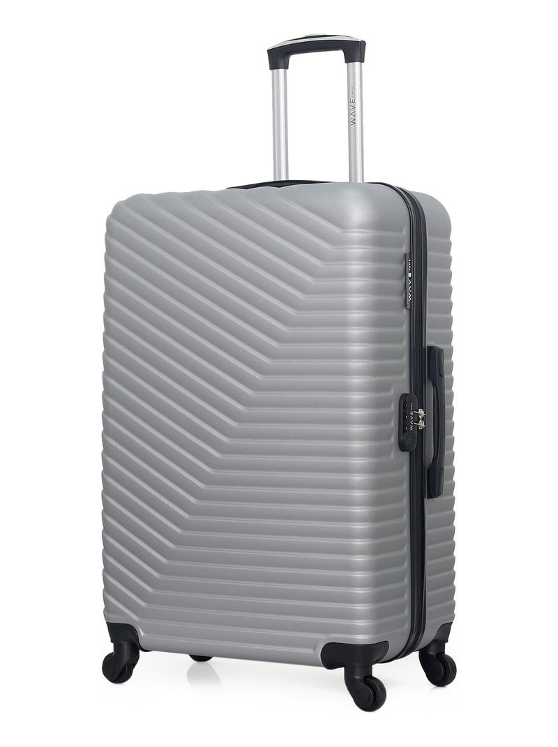 WAVE PARIS - Lot de 2 - Valise grand format et valise weekend LENA Gris - Kiabi