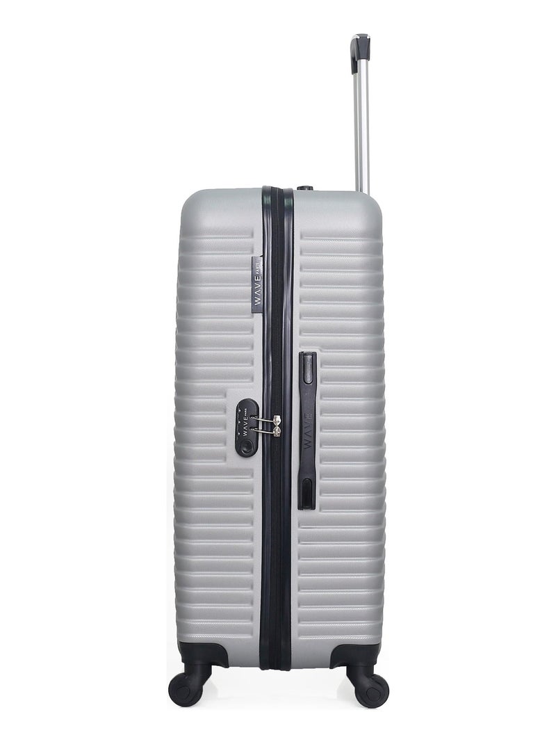 WAVE PARIS - Lot de 2 - Valise grand format et valise weekend LENA Gris - Kiabi