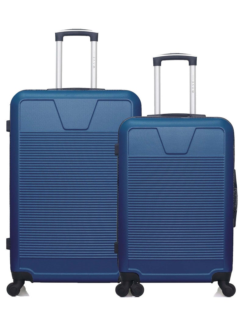 WAVE PARIS - Lot de 2 - Valise grand format et valise weekend SELENGA Bleu marine - Kiabi