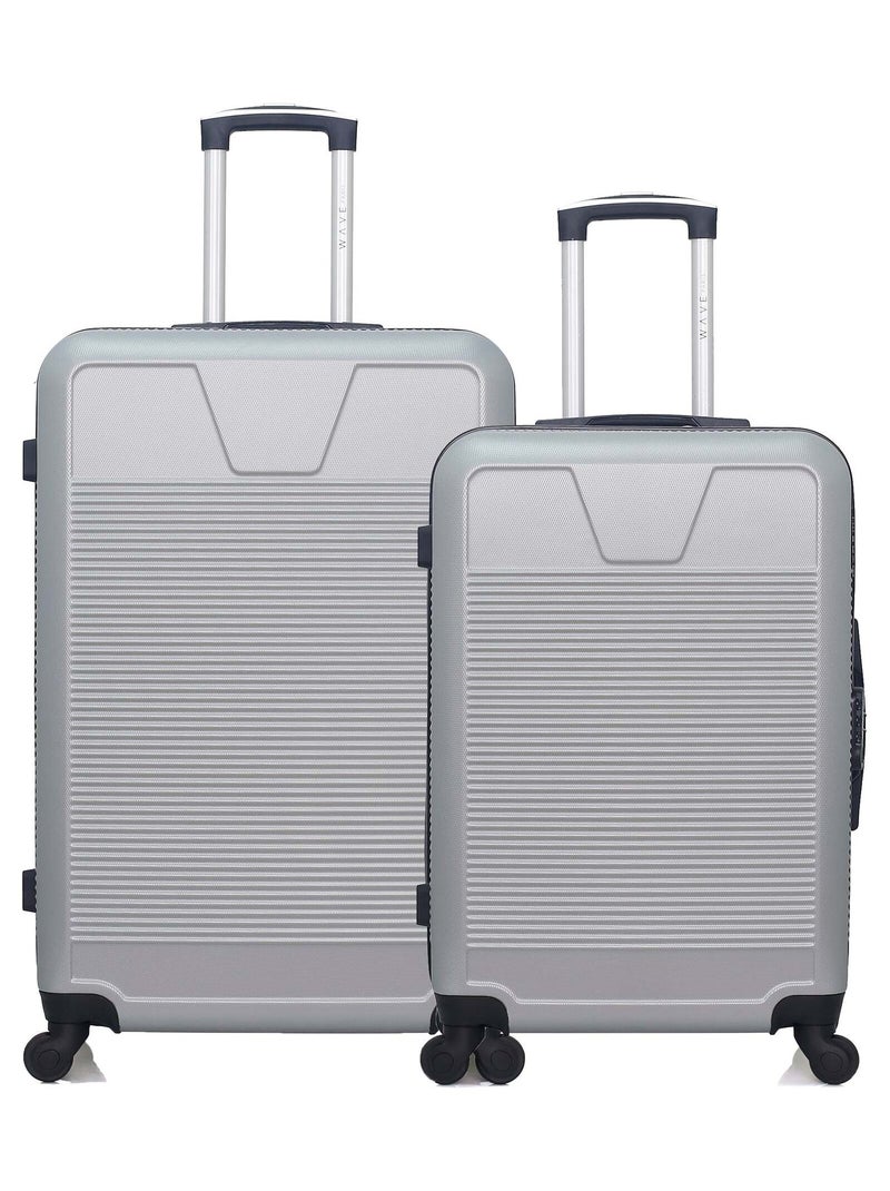 WAVE PARIS - Lot de 2 - Valise grand format et valise weekend SELENGA Gris - Kiabi
