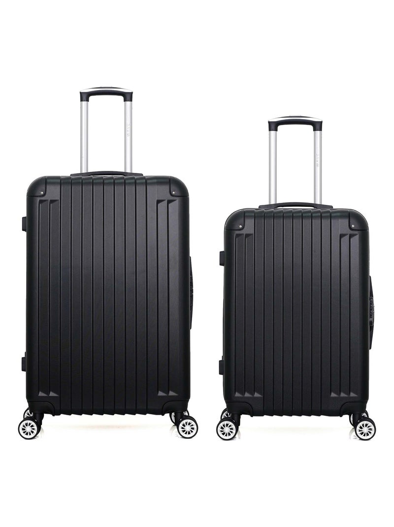 WAVE PARIS - Lot de 2 - Valise grand format et valise weekend TAGE Noir - Kiabi