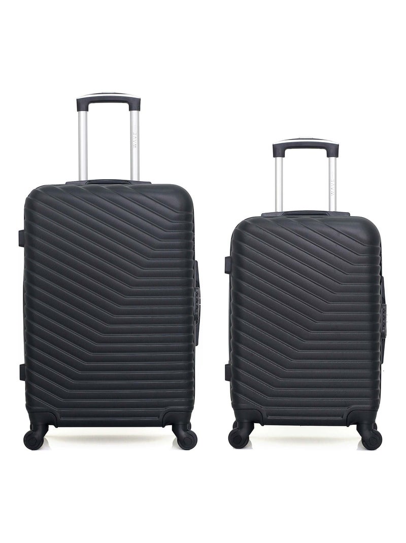 WAVE PARIS - Lot de 2 - Valise weekend et valise cabine LENA Noir - Kiabi